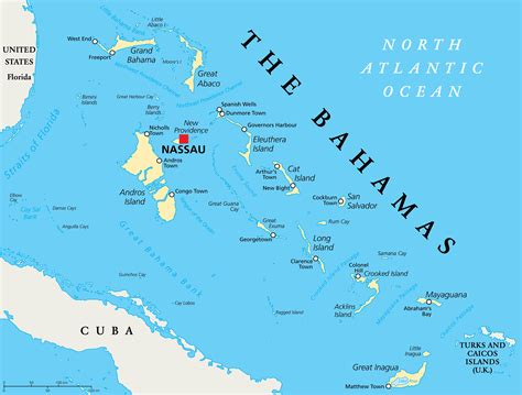 world map of bahamas
