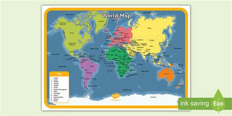 World Map Printable Resource Ks1 2 Teacher Made Interactive World Map Ks1 - Interactive World Map Ks1