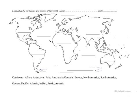 World Map Worksheet Label World Map Worksheet - Label World Map Worksheet