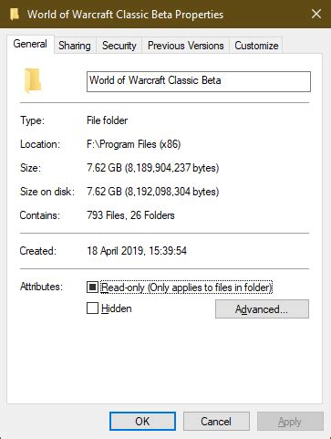 world of warcraft file size
