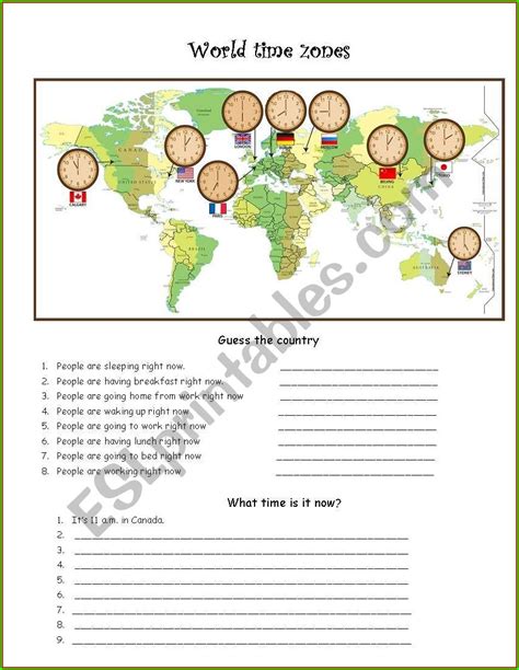 World Time Zones Worksheets 99worksheets Time Zones Worksheet 5th Grade - Time Zones Worksheet 5th Grade