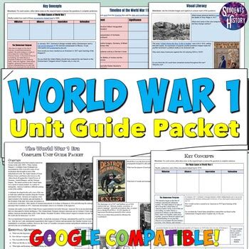 World War 1 Study Guide Answer