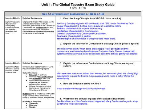 Read World History Unit 1 Study Guide Answers 