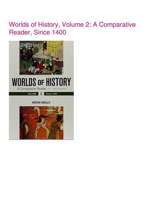 Download Worlds Of History Volume Two A Comparative Reader Since 1400 