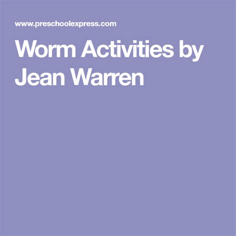 Worm Activities By Jean Warren Preschool Express Preschool Worm Worksheet - Preschool Worm Worksheet
