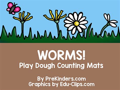 Worms Play Dough Counting Math Mats Prekinders Math Worms - Math Worms