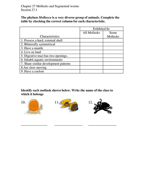 Worms Section Review Answer Key