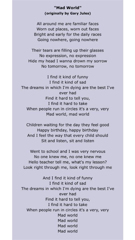 Worn Out Faces Lyrics