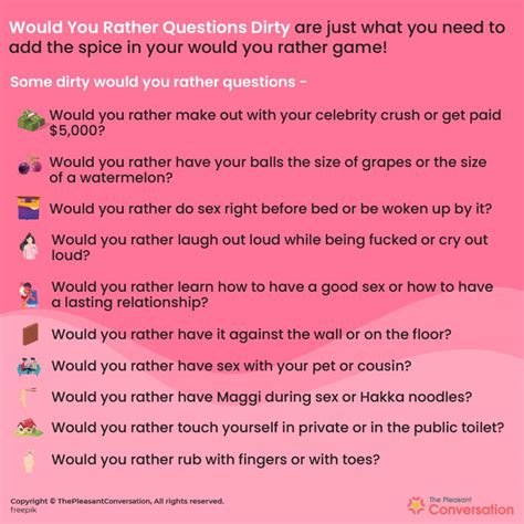 Would You Rather Dirty Version