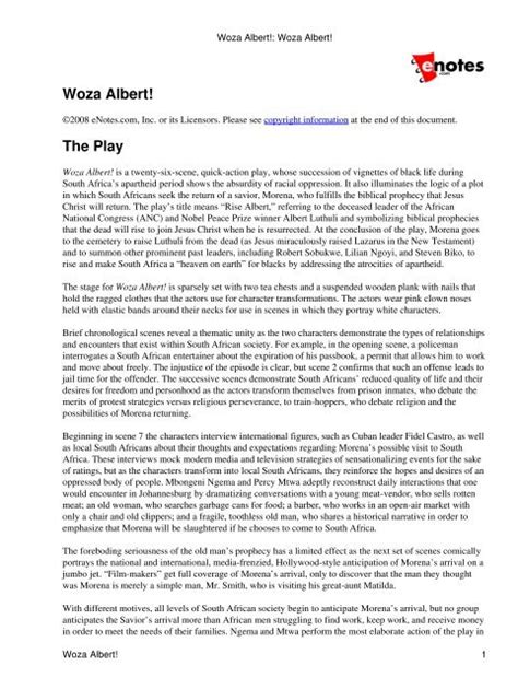 woza albert script