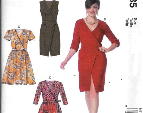 Read Wrap Dress Sewing Pattern From Mccalls M7185 Features 