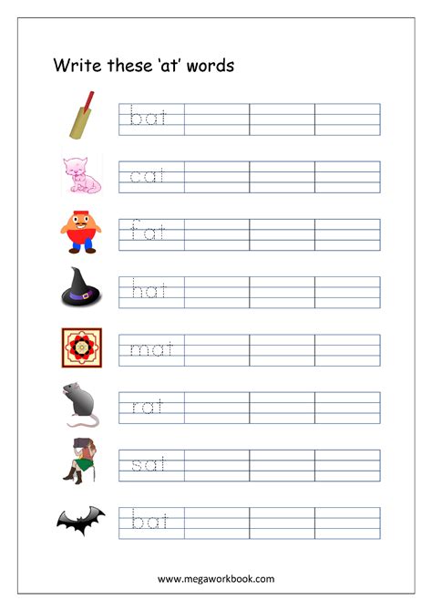 Write 3 Letter Words Worksheet For Grade 1 Ed Words 3 Letters With Pictures - Ed Words 3 Letters With Pictures