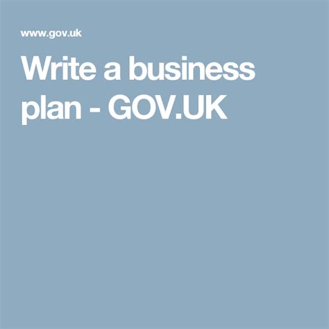 Write A Business Plan Gov Uk Writing Planning - Writing Planning