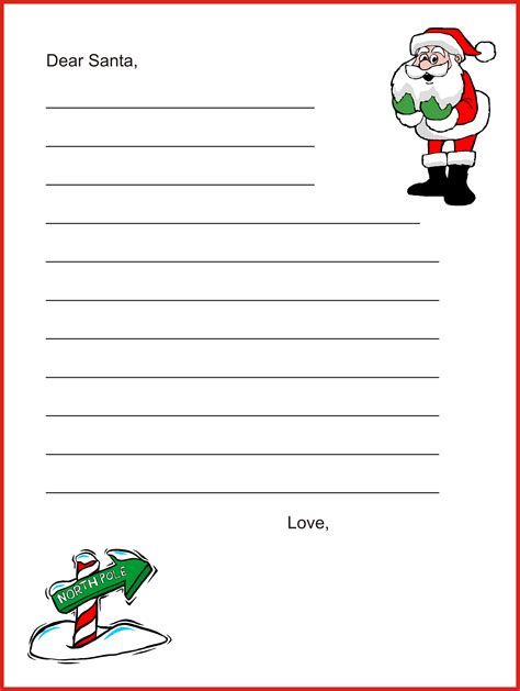 Write A Letter To Santa Clause Termplate Writing Letters To Santa Clause - Writing Letters To Santa Clause
