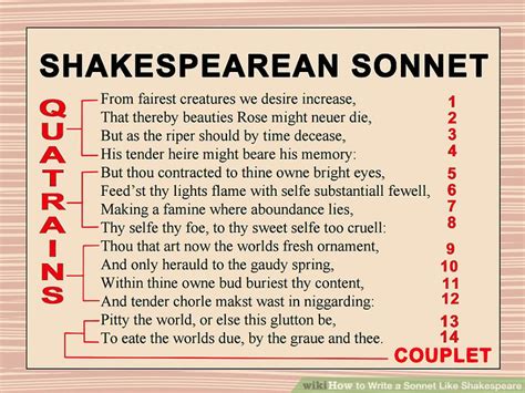 Write A Sonnet Using The Traditional Shakespearean Sonnet Form