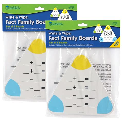 Write Amp Wipe Fact Family Boards Set Of Write The Fact Family - Write The Fact Family
