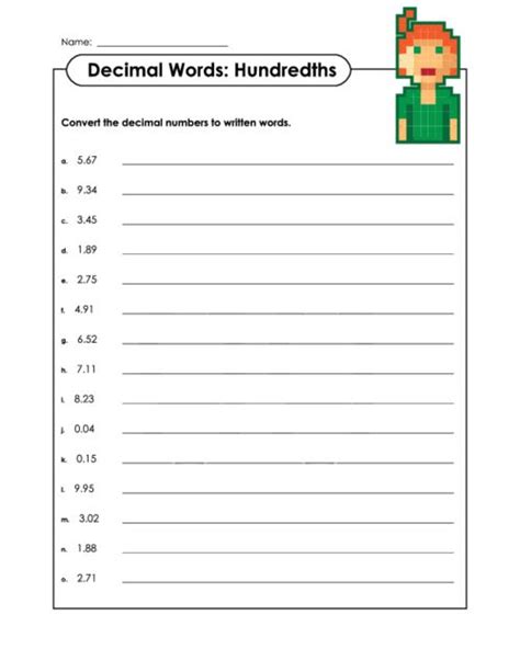 Write Decimal From Word Form Math Worksheets Splashlearn Write Decimals In Word Form Worksheet - Write Decimals In Word Form Worksheet