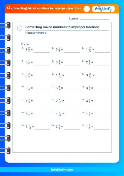 Write Improper Fractions As Mixed Numbers
