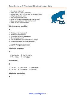 write listening touchstone 2