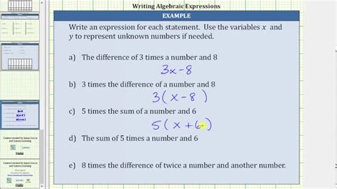 Write The Algebraic Expression For Statement Write Algebraic Expressions Worksheet - Write Algebraic Expressions Worksheet
