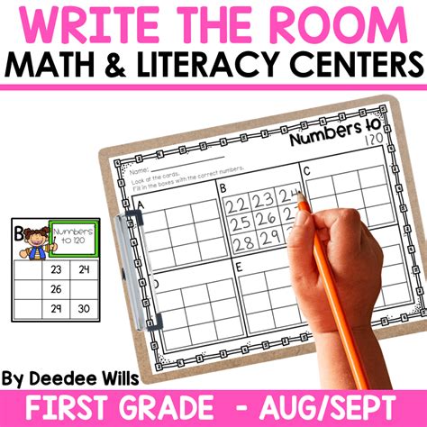 Write The Room Literacy And Math First Grade First Grade Center Activities - First Grade Center Activities