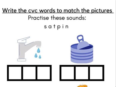 Write The Satpin Cvc Words Teaching Resources Satpin Words And Pictures - Satpin Words And Pictures