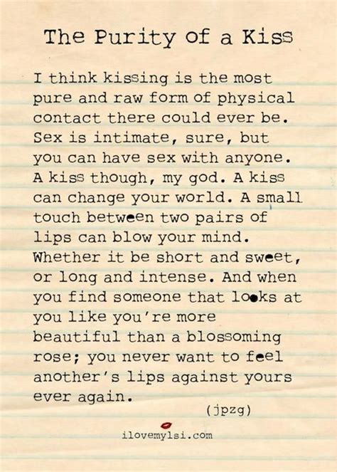 writers describe kissing as a