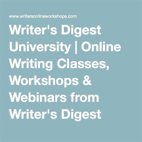 Writeru0027s Digest University Online Writing Classes S Writing - S Writing