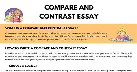 Writing A Compare And Contrast Essay Printable 3rd Compare And Contrast Essay 3rd Grade - Compare And Contrast Essay 3rd Grade