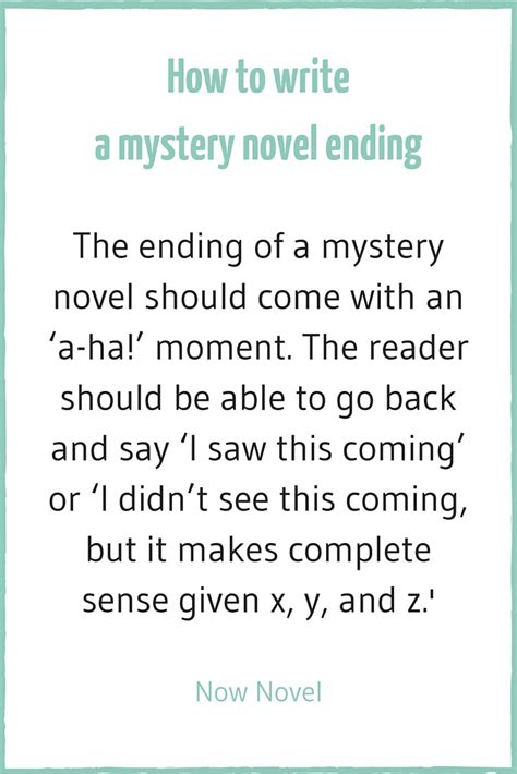 Writing A Mystery Novel 7 Elements Now Novel Writing A Mystery - Writing A Mystery