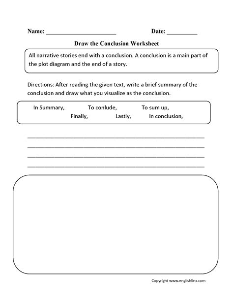 Writing Conclusions Worksheets Reading Worksheets Spelling Grammar Writing Concluding Sentences Practice - Writing Concluding Sentences Practice
