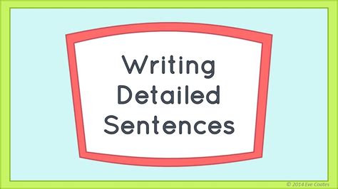 Writing Detailed Sentences Interactive Powerpoint Youtube Writing Detailed Sentences - Writing Detailed Sentences