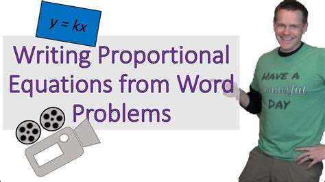 Writing Equations For Proportional Relationships Word Problems Writing Proportional Equations - Writing Proportional Equations