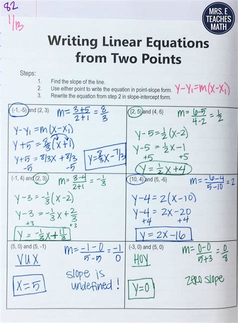 Writing Equations Of Lines Worksheet Writing Equations Of Parallel Lines Worksheet - Writing Equations Of Parallel Lines Worksheet