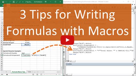 Writing Excel Macros With Vba