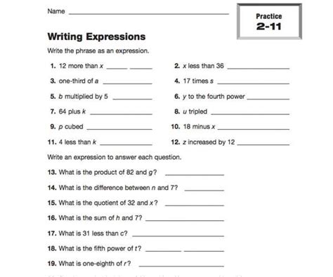Writing Expressions Grade 5 Teaching Resources Tpt 5th Grade Writing Expressions Worksheet - 5th Grade Writing Expressions Worksheet