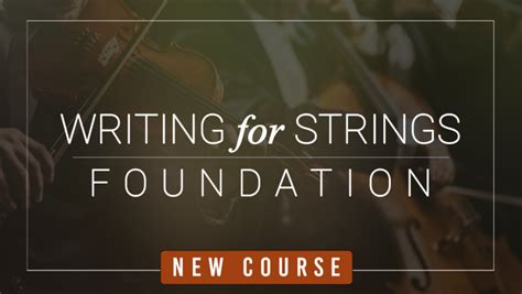 Writing For Strings Lesson