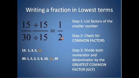 Writing Fractions In The Lowest Terms Calculator Writing Fractions - Writing Fractions
