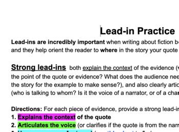 Writing Good Leads Teaching Resources Tpt Writing Leads Worksheet - Writing Leads Worksheet