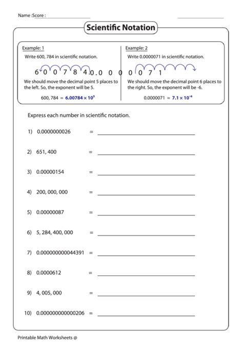 Writing In Scientific Notation Worksheet Mdash Excelguider Com Scientific Notation To Standard Form Worksheet - Scientific Notation To Standard Form Worksheet