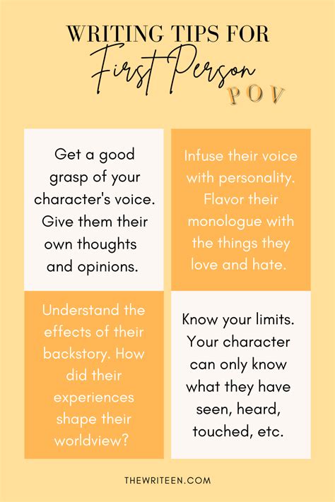 writing in the first person examples