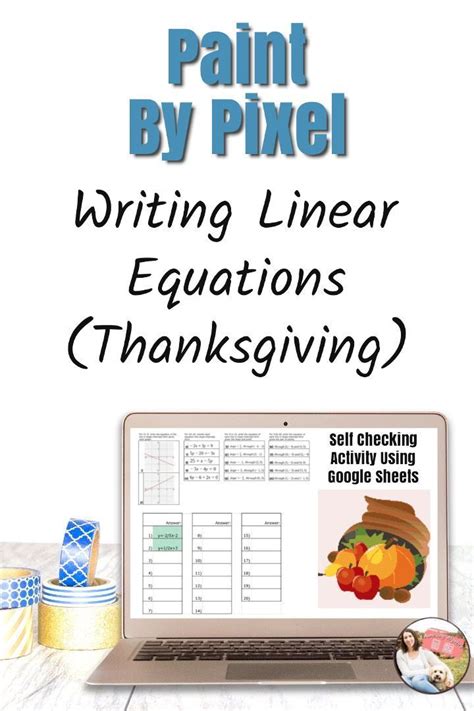Writing Linear Equations Thanksgiving Style Blue Mountain Math Writing Linear Equations Activities - Writing Linear Equations Activities