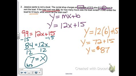 Writing Linear Equations Word Problems Algebra Practice Khan Writing Equations Practice - Writing Equations Practice