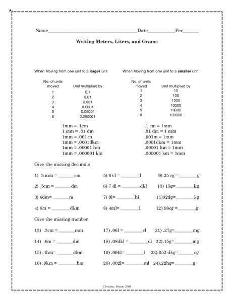 Writing Meters Liters And Grams Worksheet Answers 8211 Liters And Milliliters Worksheet - Liters And Milliliters Worksheet