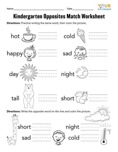Writing Opposites Worksheets K5 Learning Opposites Worksheet Kindergarten - Opposites Worksheet Kindergarten