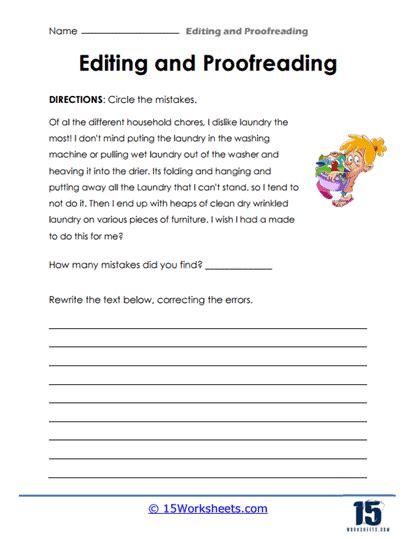 Writing Paragraphs Worksheets K5 Learning Editing Worksheet For First Grade - Editing Worksheet For First Grade