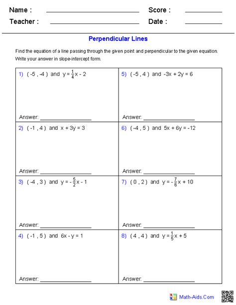 Writing Parallel And Perpendicular Equations Worksheet   50 Writing Equations Of Lines Worksheet - Writing Parallel And Perpendicular Equations Worksheet