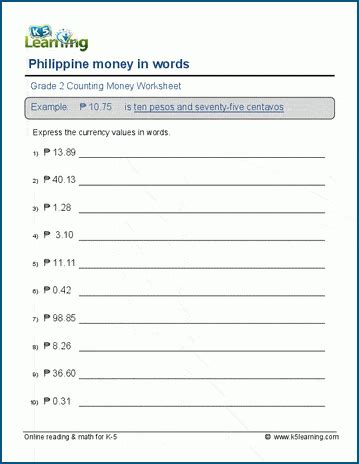 Writing Philippine Money Amount In Words Kiddy Math Writing Money In Words - Writing Money In Words
