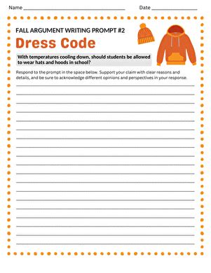 writing prompt of biography of dress code