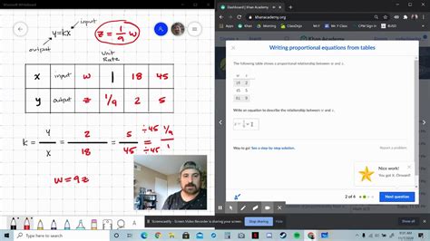 Writing Proportional Equations From Tables Khan Academy Writing Proportional Equations - Writing Proportional Equations
